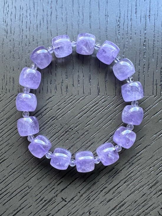 Jewelry - Lavender amethyst barrel bracelet 12mm SIZE 7’